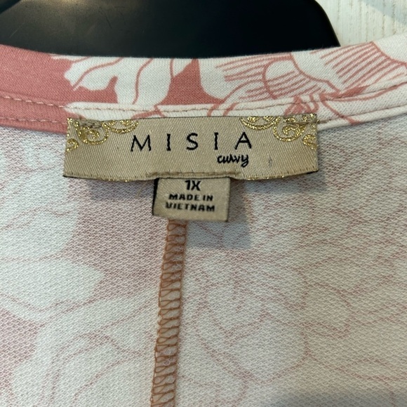 NWOT “Misia” Pink With White Floral Design Knit Top - Picture 6 of 6